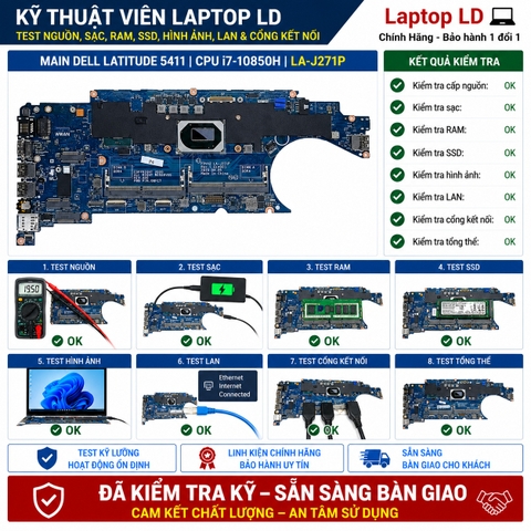 Test kiểm tra main Dell Latitude 5411 i7-10850H