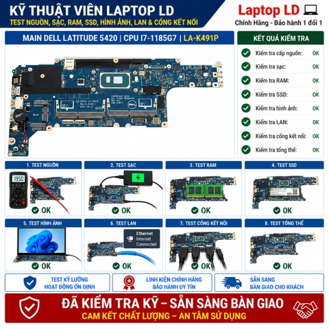 Test kiểm tra main Dell Latitude 5420 i7-1185G7