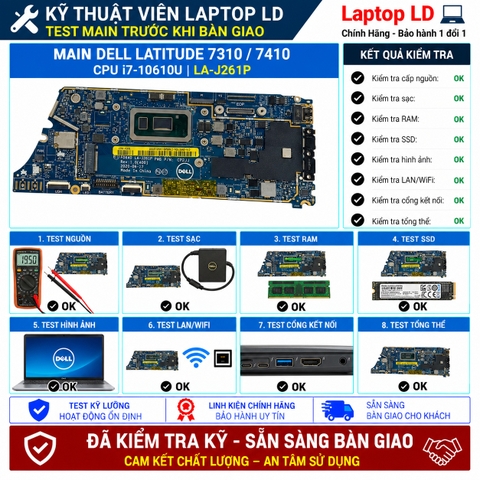 Main Dell Latitude 7310 / 7410 | CPU I7-10610U / LA-J261P