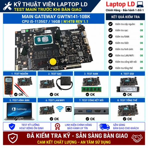 Test kiểm tra main Gateway GWTN141-10BK i5-1135G7