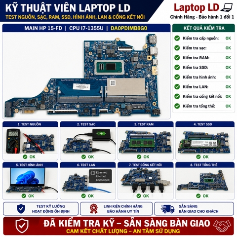 Test kiểm tra main HP 15-FD i7-1355U