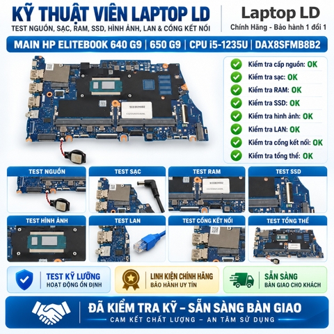 Test kiểm tra main HP EliteBook 640 G9 650 G9 i5-1235U