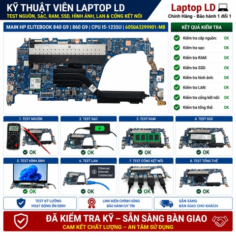 Test kiểm tra main HP EliteBook 840 G9 860 G9 i5-1235U