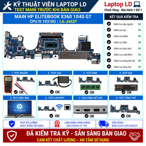 Test kiểm tra main HP EliteBook x360 1040 G7 i5-10310U
