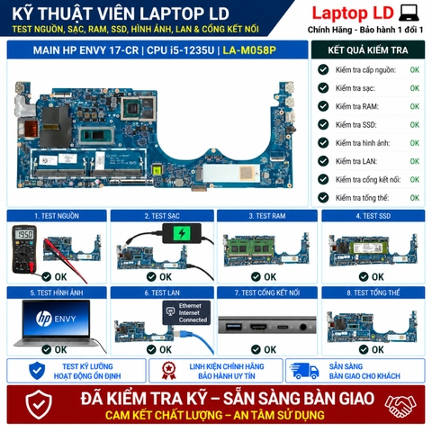 Test kiểm tra main HP Envy 17-CR i5-1235U
