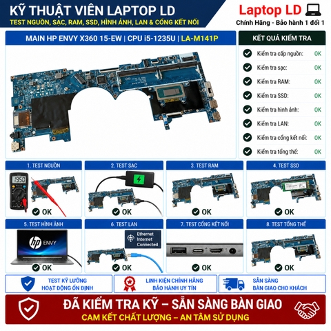 Test kiểm tra main HP Envy x360 15-ew i5-1235U