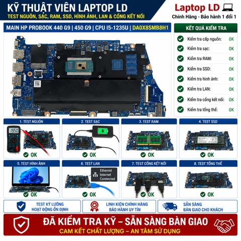 Test kiểm tra main HP ProBook 440 G9 450 G9 i5-1235U
