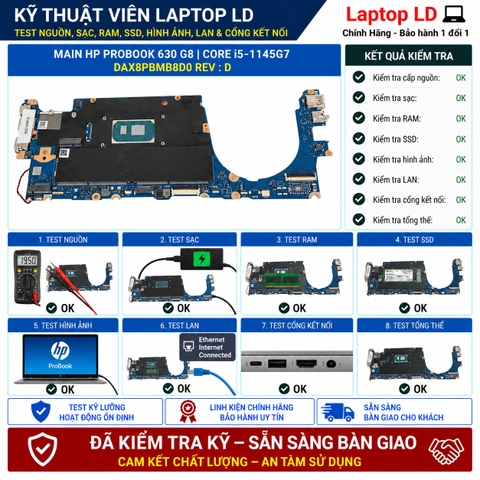 Test kiểm tra main HP ProBook 630 G8 i5-1145G7
