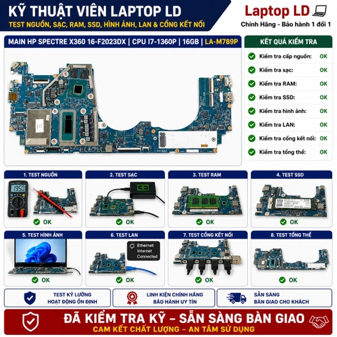 Test kiểm tra main HP Spectre x360 16-F2023DX i7-1360P