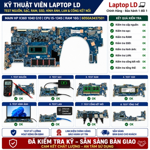 Test kiểm tra main HP x360 1040 G10 i5-1345
