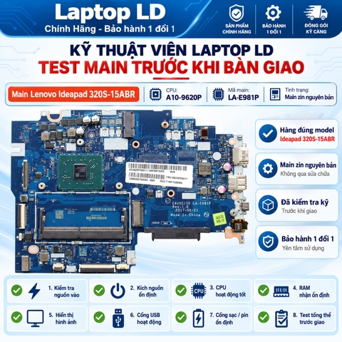 Test kiểm tra main Lenovo IdeaPad 320S-15ABR A10-9620P