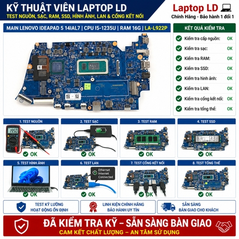 Test kiểm tra main Lenovo IdeaPad 5 14IAL7 i5-1235U