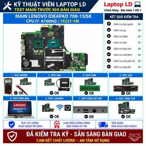 Test kiểm tra main Lenovo IdeaPad 700-15ISK i7-6700HQ
