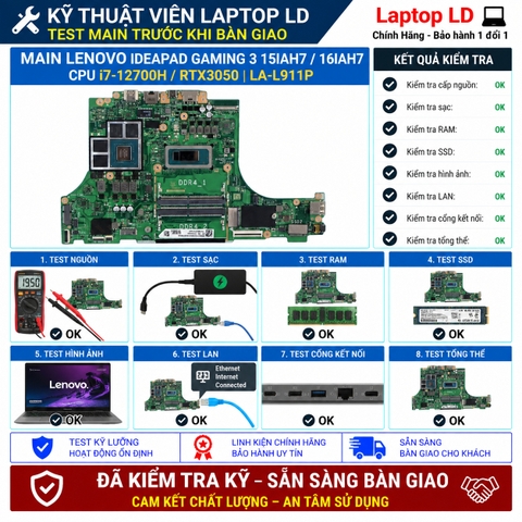 Test kiểm tra main Lenovo IdeaPad Gaming 3 15IAH7 16IAH7 i7-12700H