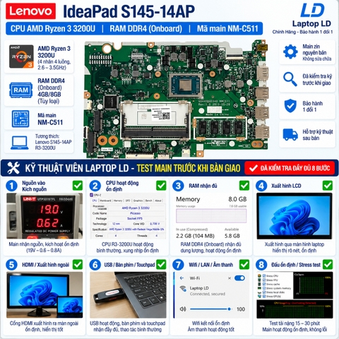 Main Lenovo Ideapad S145-14AP I R3-3200U / NM-C511
