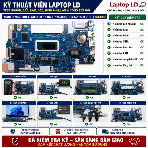 Test kiểm tra main Lenovo IdeaPad Slim 3 14IAH8 15IAH8 i7-1355U