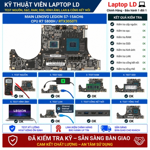 Test kiểm tra main Lenovo Legion S7-15ACH6 Ryzen 7 5800H
