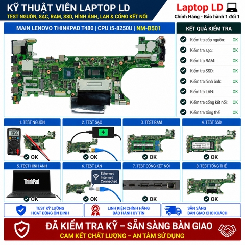 Test kiểm tra main Lenovo ThinkPad T480 i5-8250U