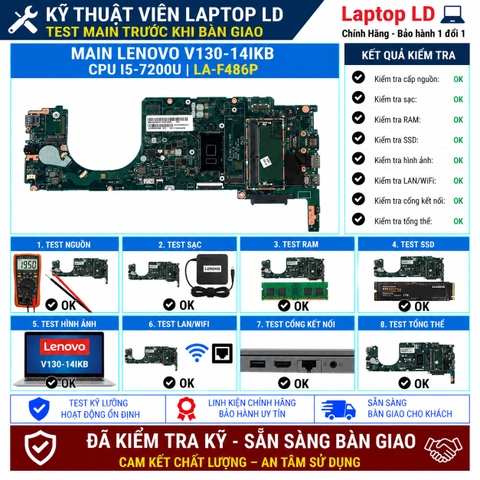 Test kiểm tra main Lenovo V130-14IKB i5-7200U