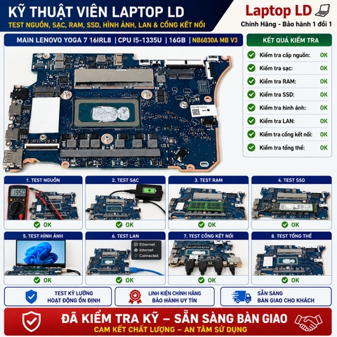Test kiểm tra main Lenovo Yoga 7 16IRL8 i5-1335U