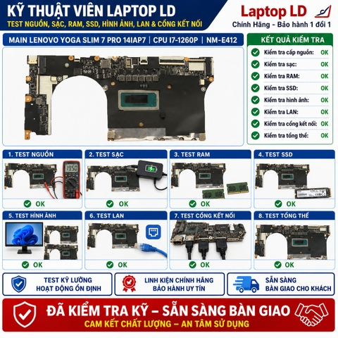 Test kiểm tra main Lenovo Yoga Slim 7 Pro 14IAP7 i7-1260P