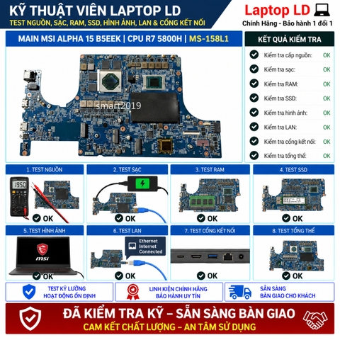 Test kiểm tra main MSI Alpha 15 B5EEK Ryzen 7 5800H