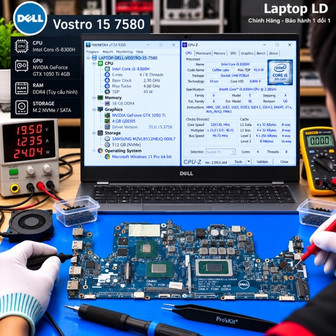 Test kiểm tra main Dell Vostro 15 7580 i5-8300H LA-E993P