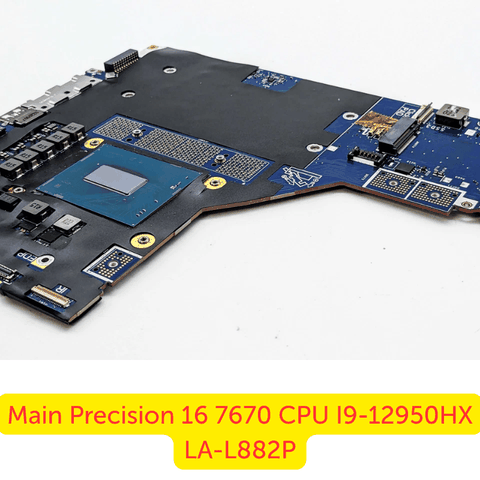 Mặt trước mainboard Dell Precision 16 7670 hiển thị đầy đủ chipset và linh kiện cao cấp