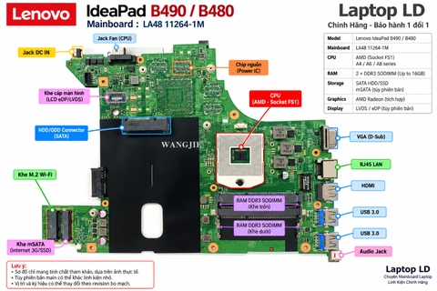 Main Lenovo IdeaPad B490 / B480 | LA48 11264-1M