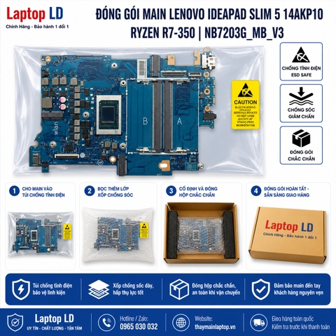 Tổng thể mainboard Lenovo IdeaPad Slim 5 14AKP10 mã NB7203G_MB_V3