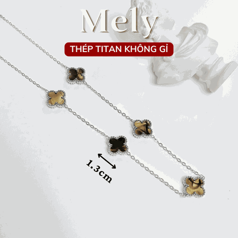 Dây chuyền titan cỏ 4 lá nhỏ TT157