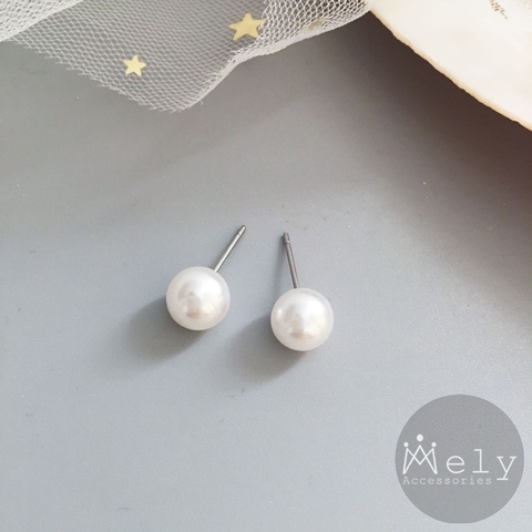 Bông tai hạt châu basic nhiều màu R06