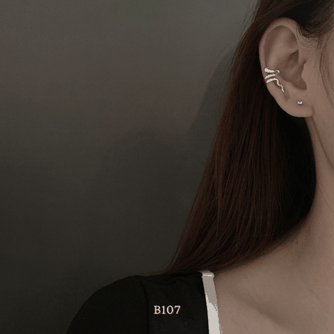 Bông tai kẹp vành tai nữ hình rắn phụ kiện thời trang B107 (1 chiếc)