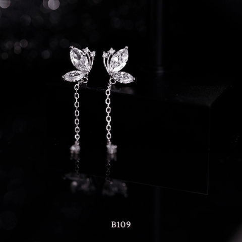 Bông tai nữ đính đá dạng thả phong cách tiểu thư  B109
