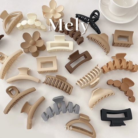Kẹp tóc càng cua cở lớn hình quạt phong cách Hàn Quốc nhiều màu - Mely T18