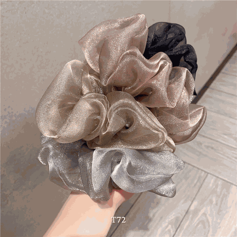 Buộc tóc Scrunchies vải Organza mềm mại xu hướng Hàn Quốc T72