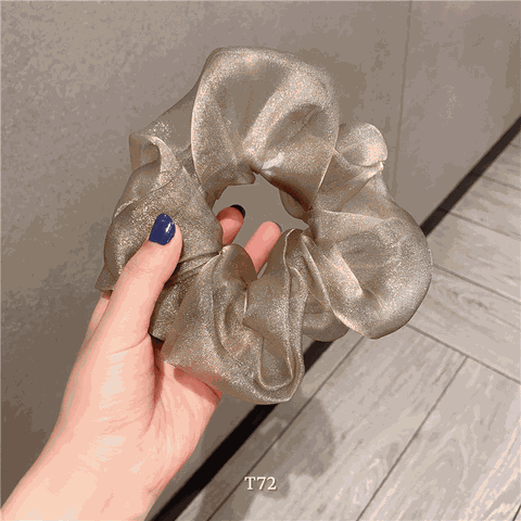 Buộc tóc Scrunchies vải Organza mềm mại xu hướng Hàn Quốc T72