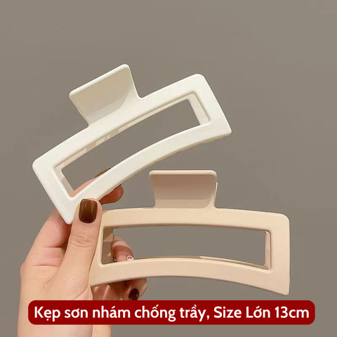 Kẹp tóc nữ hình chữ nhật dạng dài loại lớn phong cách Basic dễ thương phụ kiện thời trang T74