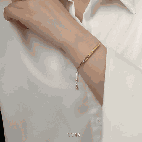 Vòng tay titan không đen gỉ phong cách thời trang unisex cá tính trẻ trung TT46