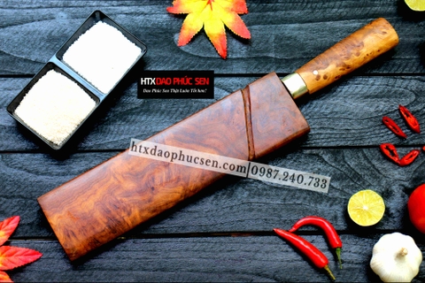 DAO TÔNG CHẶT cán cẩm + vỏ gỗ