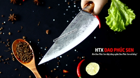 DAO BẦU LỌC 20 thép nhíp xe cán gỗ tự nhiên - G09OCD /DAO VIP - HTX DAO PHÚC SEN