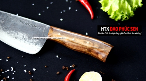 DAO BẦU LỌC 20 thép nhíp xe cán gỗ tự nhiên - G09OCD /DAO VIP - HTX DAO PHÚC SEN