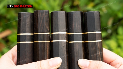 cán dao nhật, cán nhật bát giác, cán dao nhật gỗ mun, cán dao