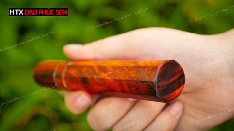 Cán dao Nhật bát giác gỗ trắc - CN06