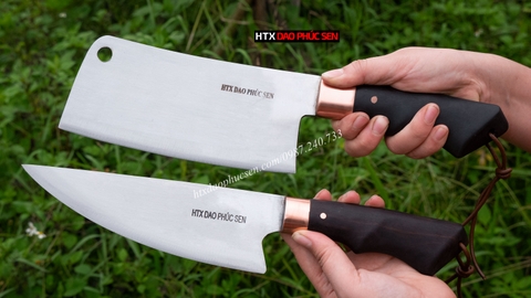 Cặp dao chặt thái thép trắng cao cấp CD16