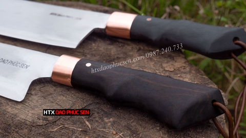 Cặp dao chặt thái thép trắng cao cấp CD16