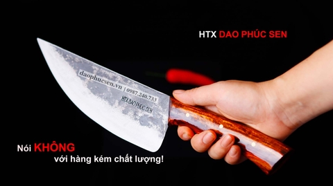DAO BẦU LỌC 20 thép nhíp xe cán gỗ tự nhiên - G09OCD /DAO VIP - HTX DAO PHÚC SEN