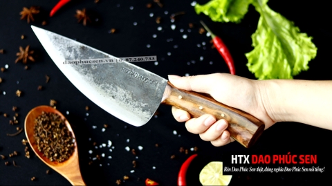 DAO BẦU LỌC 20 thép nhíp xe cán gỗ tự nhiên - G09OCD /DAO VIP - HTX DAO PHÚC SEN