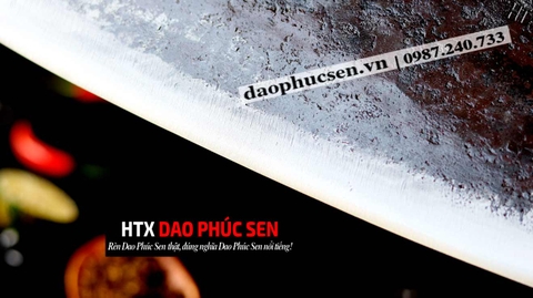 Dao chặt xương sắc bén - Thép nhíp ô tô - Cán ốp nu - G06OND / HTX DAO PHÚC SEN