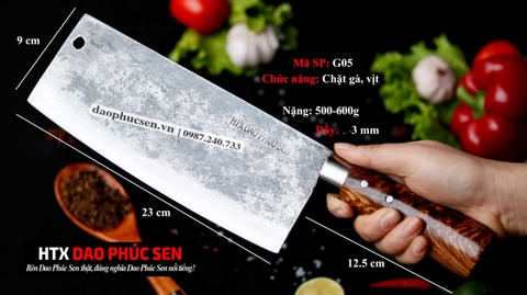 dao chặt gà thép nhíp tốt nhất, dao phúc sen cao bằng